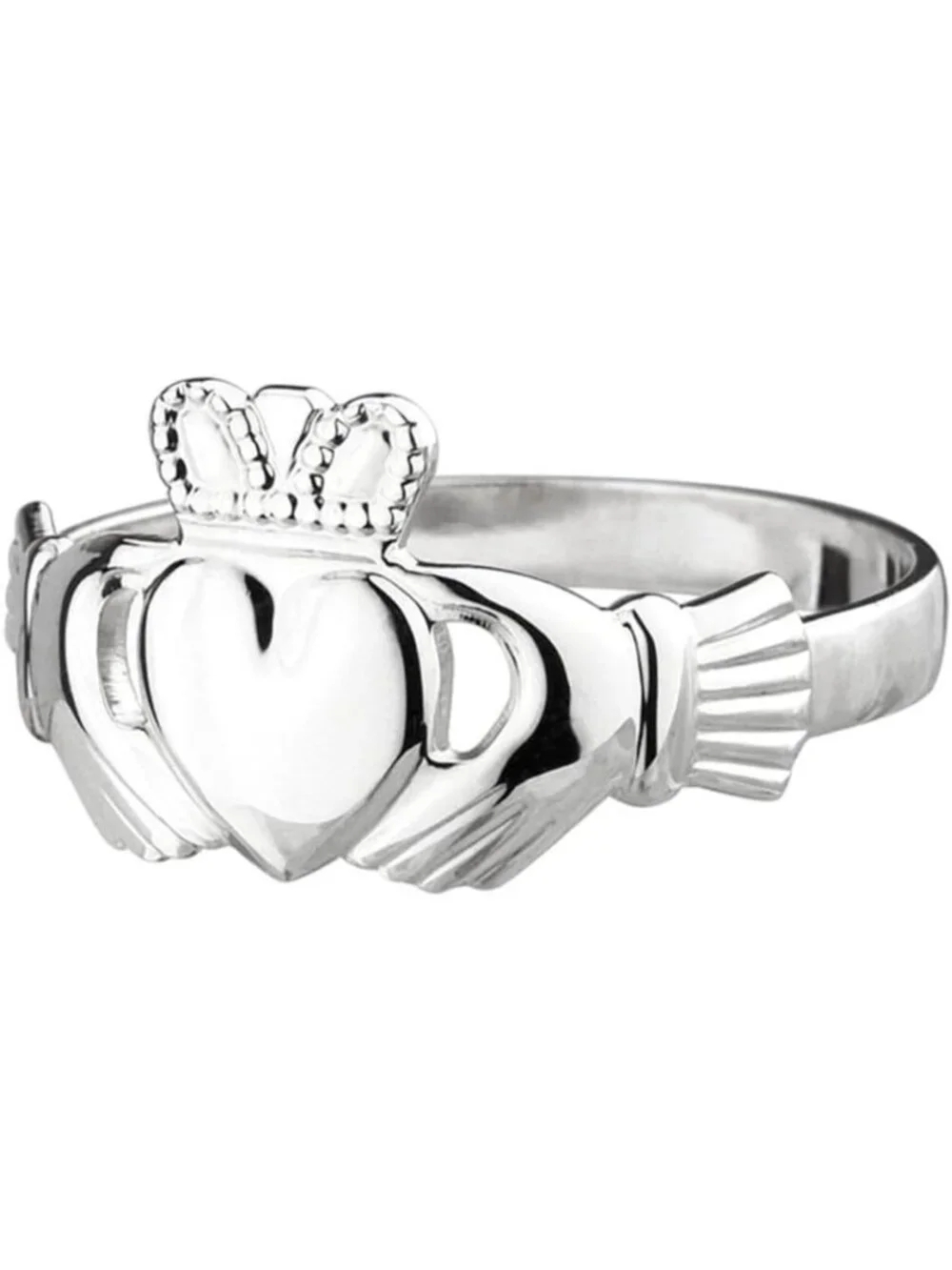 Sterling Silver Irish Claddagh Ring - Celtic Jewelry for Love & Friendship